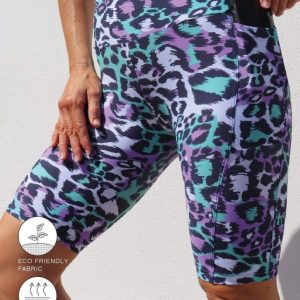 Magic Cheetah Eco Biker Shorts with Pockets