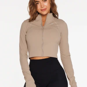 Flow Crop Jacket - Taupe