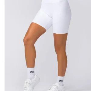 Zero Rise Rib Bike Shorts - White