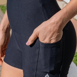 Aqua High Waist Short Shorts - Black