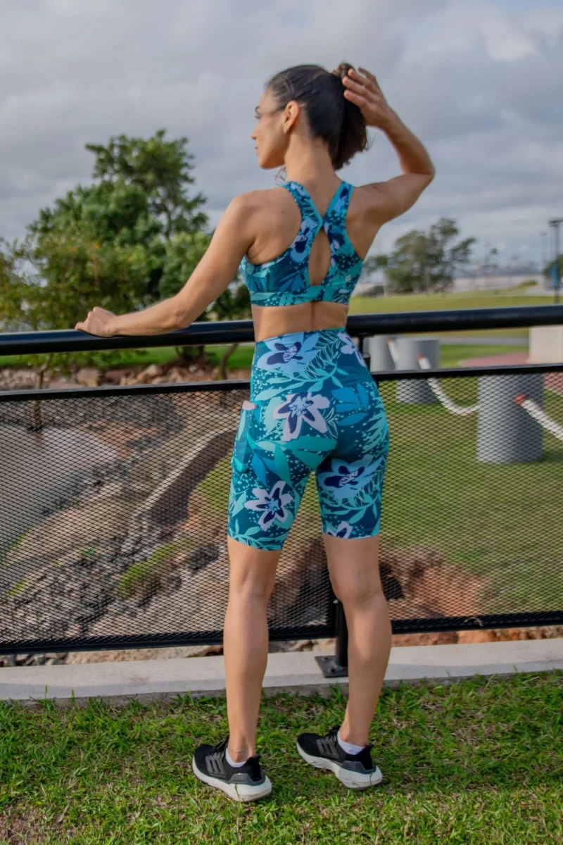 (Pre-Order) High Waist Long Shorts - Evergreen - Image 3